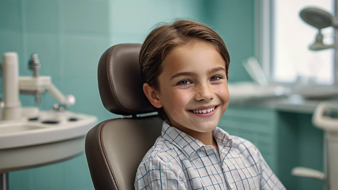 jongetje in tandartsstoel